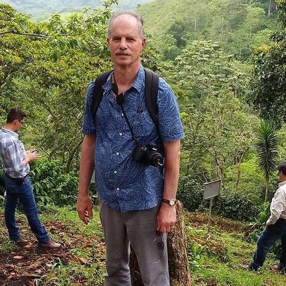 Robert among coffee plants